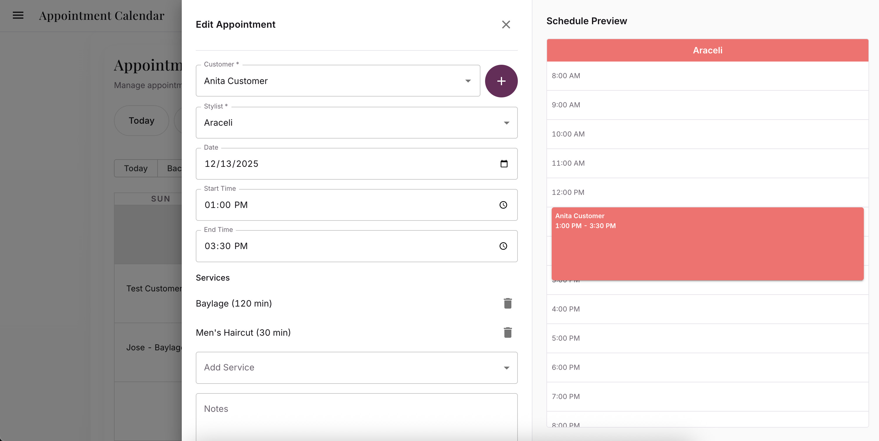 Patty's Beauty Salon Platform Dashboard